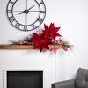 Northlight 24" Red Glittered Poinsettia Christmas Stem Spray - 3 of 4