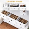 White Mid-Century Modern Dresser - 53.9" Wide 7-Drawer Wooden Chest for Bedroom Storage - 3 of 4
