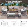 CAVINAS Patio Sectional Set, Rope L Shaped Outdoor Couch, Modern Outdoor Patio Conversation Sets with Acacia Wood Table for Garden - 4 of 4