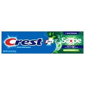 Crest Whitening Plus Scope Outlast Toothpaste, Long Lasting Mint, 4.0 oz - 1 of 3