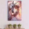 1 piece canvas painting with wooden frame, ready to hang, mysterious unicorn canvas wall art | decorative style frameless print - 2 of 4