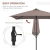 Sapphtopaz 9×7Ft Patio Umbrella Beach Umbrella LED Lighted Sun Shades with Crank and Tilt 8 Sturdy Ribs for Garden, Beach, Deck, Backyard - 3 of 4