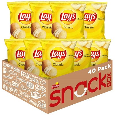 Lays Potato Chips Classic - 1 Ounce Bag (Pack of 40)