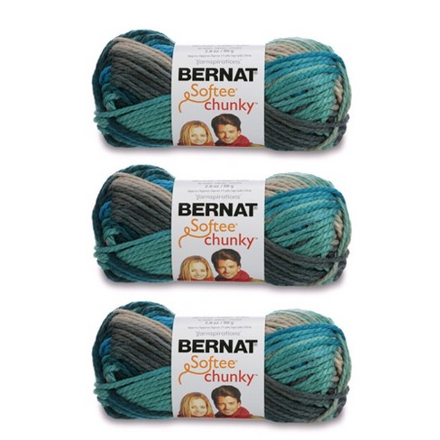 Bernat Softee Chunky Yarn Black, Multipack of 6