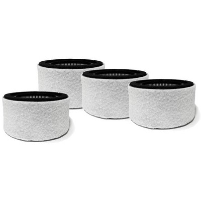 Nispira 3-in-1 True HEPA Carbon Filter Replacement Compatible with Crane Air Purifier EE-5067, 4 Packs