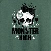 Women's - Monster High - Skullette Punk Logo Lightweight French Terry Wide Neck Long Sleeve Shirt - 2 of 4