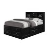TiramisuBest Black Wood King Bed with 6 Storage Drawers, Bookcase Headboard, No Box Spring, 79x93x56 inches, 303 pounds - 4 of 4