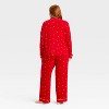 Women's Cloud Knit Modal Long Sleeve Notch Collar Top and Pants Pajama Set - Auden™ - 2 of 3