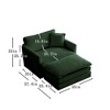 GDFStudio Alcott 41" W Chenille Upholstered Single Sofa with Waist Pillow - 3 of 4