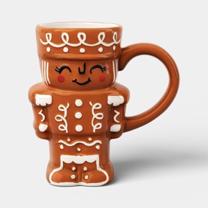 14.5 fl oz Christmas Stoneware Gingerbread Nutcracker Woman Mug - Wondershop™ - 1 of 3