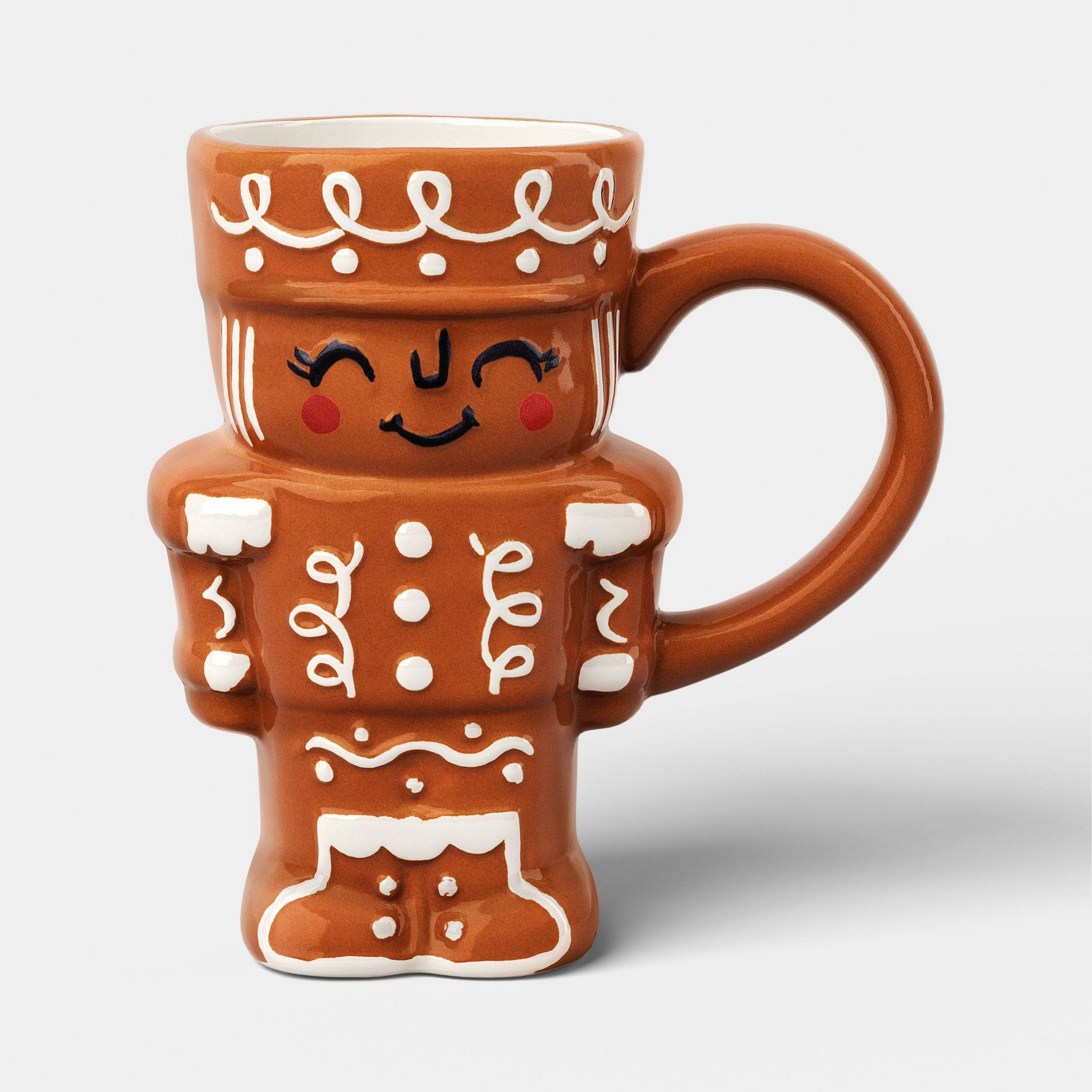 14.5 fl oz Christmas Stoneware Gingerbread Nutcracker Woman Mug - Wondershop™