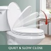Attop Toilet seat Elongated with Slow Close Hinges, Four Bumpers Never Loosen Plastic, White - 3 of 4