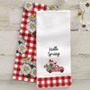The Lakeside Collection Set of 2 Spring Truck Embroidered Kitchen Towels - Hello Spring - 2 of 3
