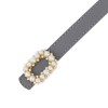 INSPIRE CHIC Women's Pearl Buckle PU Leather Skinny Adjustable Dress Pants Waist Belts 1 Pcs - 2 of 4