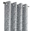 Thermaplus Patricia Blackout Providing Absolute Privacy Minimal Look to Any Room Grommet Curtain Panel 52" x 84" Silver - 3 of 4
