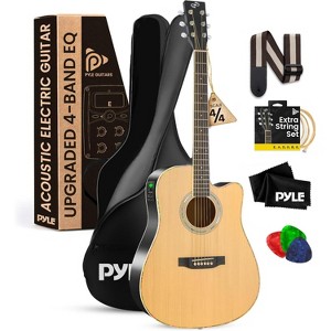 Pyle 41” Inch 6-String Electric Acoustic Guitar - PEAG99.9 - 1 of 4
