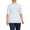 Lands' End Women's Elbow Sleeve Lightweight Jersey Side Tie Blouse - 2 of 3