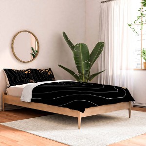 Aleeya Jones Polyester Comforter & Sham Set Black/Gold - Deny Designs - 1 of 4