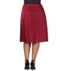24seven Comfort Apparel Plus Size Elegant Accordion Pleated Elastic Waistband Party Midi Skirt - 3 of 4