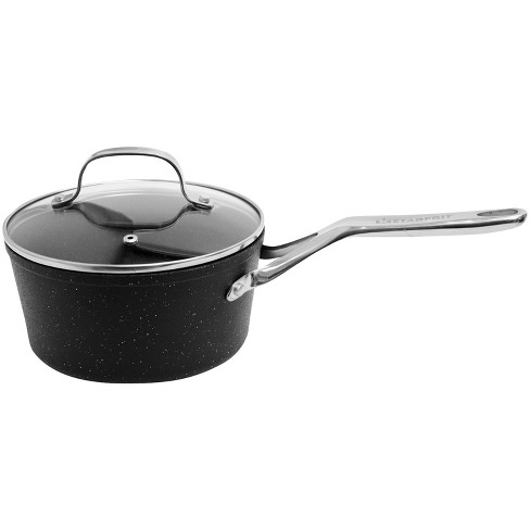 NutriChef 3 Quart Stainless-Steel Saucepan With Lid Cookware