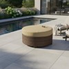Covers&All Large Round Ottoman in Aspen Wicker with Sunbrella Cushion, 34 in D x 18 in H - 2 of 4