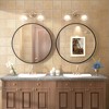 Apmir  Round High Quality Aluminum Alloy Framed French Cleat Mounted Wall Decor Bathroom Vanity Mirror - 3 of 4
