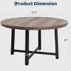 Round Dining Table for 4-47" Wood Circle Dinner Table with Metal Frame, Farmhouse Kitchen Dining Room Furniture for Home - 3 of 4