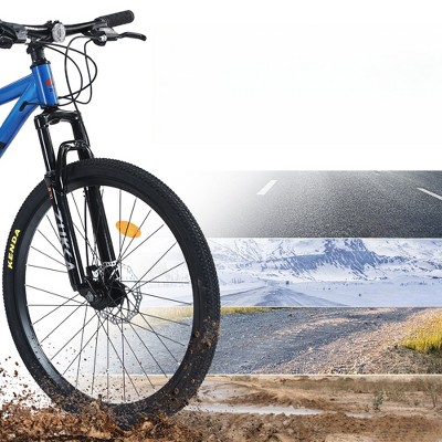Infurnic Bicycles, 26 Inch Mountain Bike, MTB with Suspension Fork for Men and Women, BLue, 24.41"*37"*65.75"