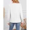 Women's Long Sleeve Crewneck T-Shirt Top with Ruffled Cuff - 2 of 4