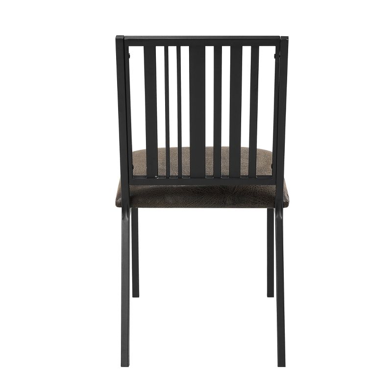 24&#34; Zudora Dining Chair Dark Brown PU and Sandy Black Finish - Acme Furniture, 5 of 9