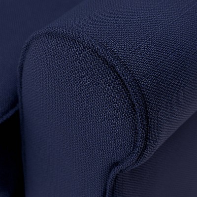 Navy Blue 73" Plush Rolled Arm Sofa with Wood Frame and Pillow Back