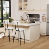 Acekool Counter Height Bar Stools – Lambswool Upholstered Round Seat, Metal Footrest, 350 lb Capacity, Kitchen Island Chairs - 3 of 4