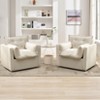 360-Degree Swivel Chair with Thick Padded Cushion, Modern Upholstered Reading Chair, Comfy Classic Style Linen Fabric, for Living Room and Bedroom - 2 of 4