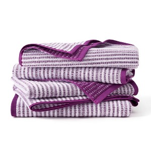 TOWN & COUNTRY PLAY 4-Piece Striped Reversible Terry Brights Bath Towel Set - 1 of 4