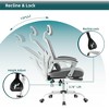 Grungis Office Chair with  Lumbar Support Pillow and Padded Armrests,Ergonomic Computer Chair with Retractable Footrest for Adult,Student - 4 of 4