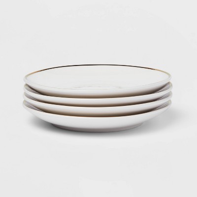 6" 4pk Stoneware Appetizer Plates Gold - Threshold™