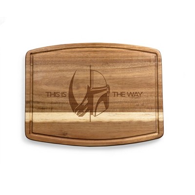 Toscana Disney The Mandalorian Ovale Acacia Cutting Charcuterie Board