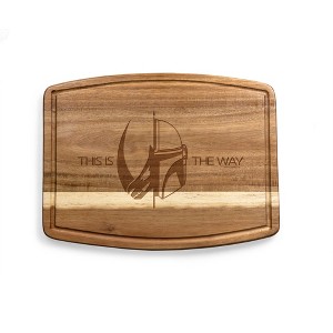 Toscana Disney The Mandalorian Ovale Acacia Cutting Charcuterie Board - 1 of 4