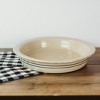Martinez Pottery Stoneware Pie Baking Pan with Blue Stripes Glazed Finish 8 inch - 3 of 4