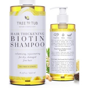 Tree To Tub Biotin Shampoo - Biotin and Collagen Shampoo, Volumizing Hair Thickening Shampoo, Sulfate Free Argan Oil Shampoo for Women & Men - 1 of 4