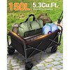 Foldable Wagon Cart with All-Terrain Wheels and Drink Holders; Heavy-Duty Collapsible Utility Cart for Beach, Gardening, and Shopping. - 2 of 4