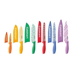 Cuisinart Advantage 12pc Non-Stick Coated Color Knife Set with Blade Guards - C55-12PR2: Stainless Steel, Ergonomic Handle - 1 of 4