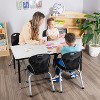School Student Stack Chair - Ergonomic Molded Seat Shell with Robust Riveted Frame - for Classrooms in Home Learning of Office - Pack of 4 Chairs - 2 of 4