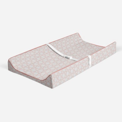 Bacati Floral Muslin Changing Pad Cover Coral Target