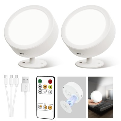1/2/3 Pack Sconce White - EZVALO™:360°Aluminum Wall Light with Dimmable LED Bulbs,UL Listed