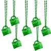 4E's Novelty St. Patrick's Day Beads Necklace with Shot Glasses Design - Pack of 12, Transparent Green, Ideal for Irish-Themed Parties and Costumes - 3 of 4