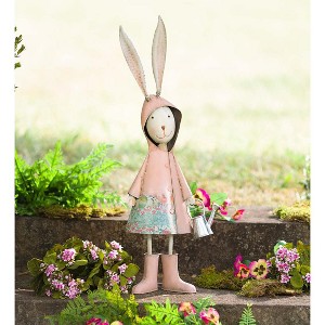 Metal Storybook Rabbit Garden Statue - 1 of 2