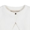 Hope & Henry Girls' Organic Cropped Milano Stitch Dressy Cardigan, Soft White Scallop Edge, 18-24 Months - 2 of 4