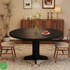 Round Dining Room Kitchen Table for 4-6 People 47 Inch Farmhouse Circle Dining Table w/Wood Tabletop and Stable Base - 4 of 4