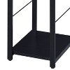 Vynxaria Black 2-Shelf Rectangular Writing Desk Modern Design for Productive Home Office Study Spaces - 4 of 4